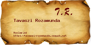 Tavaszi Rozamunda névjegykártya